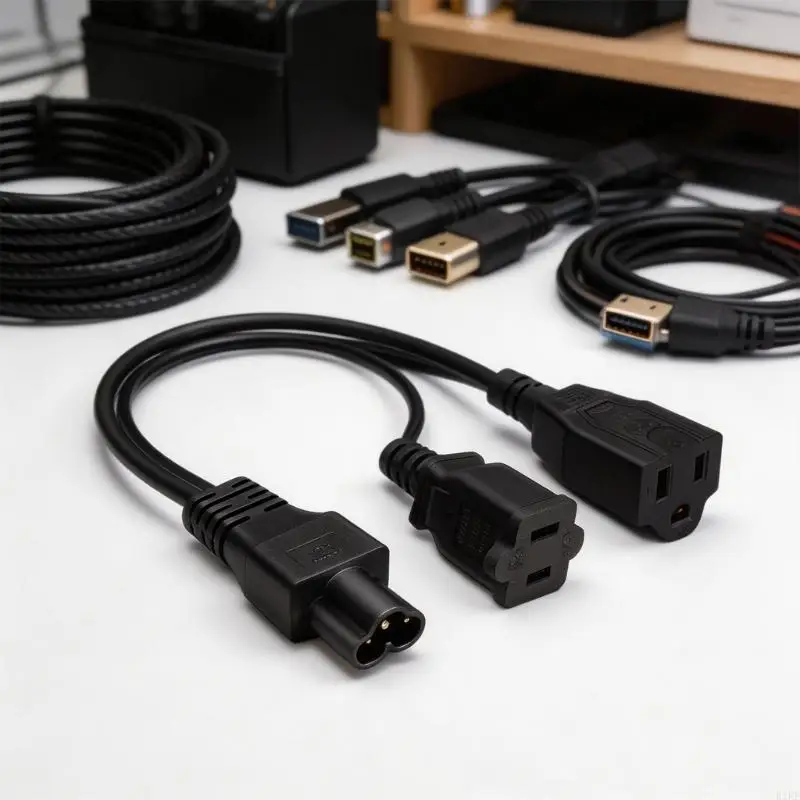 Adaptador de alimentación Y IEC320 a NEMA 1-15R para dispositivos