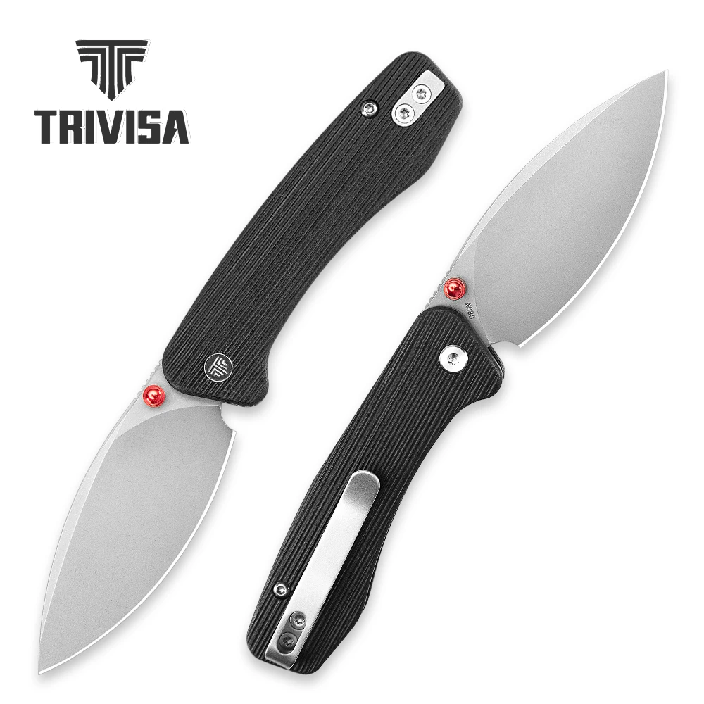 TRIVISA Koala-BG Cuchillo plegable de supervivencia táctico G10