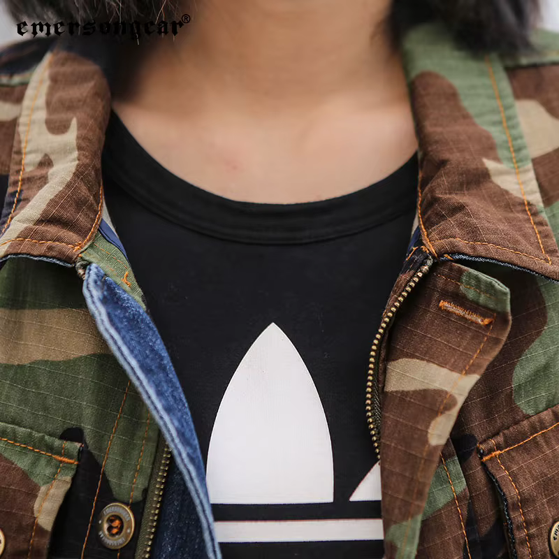 Chaqueta táctica BDU mujer – Estilo militar vintage vaquero - imagen 4