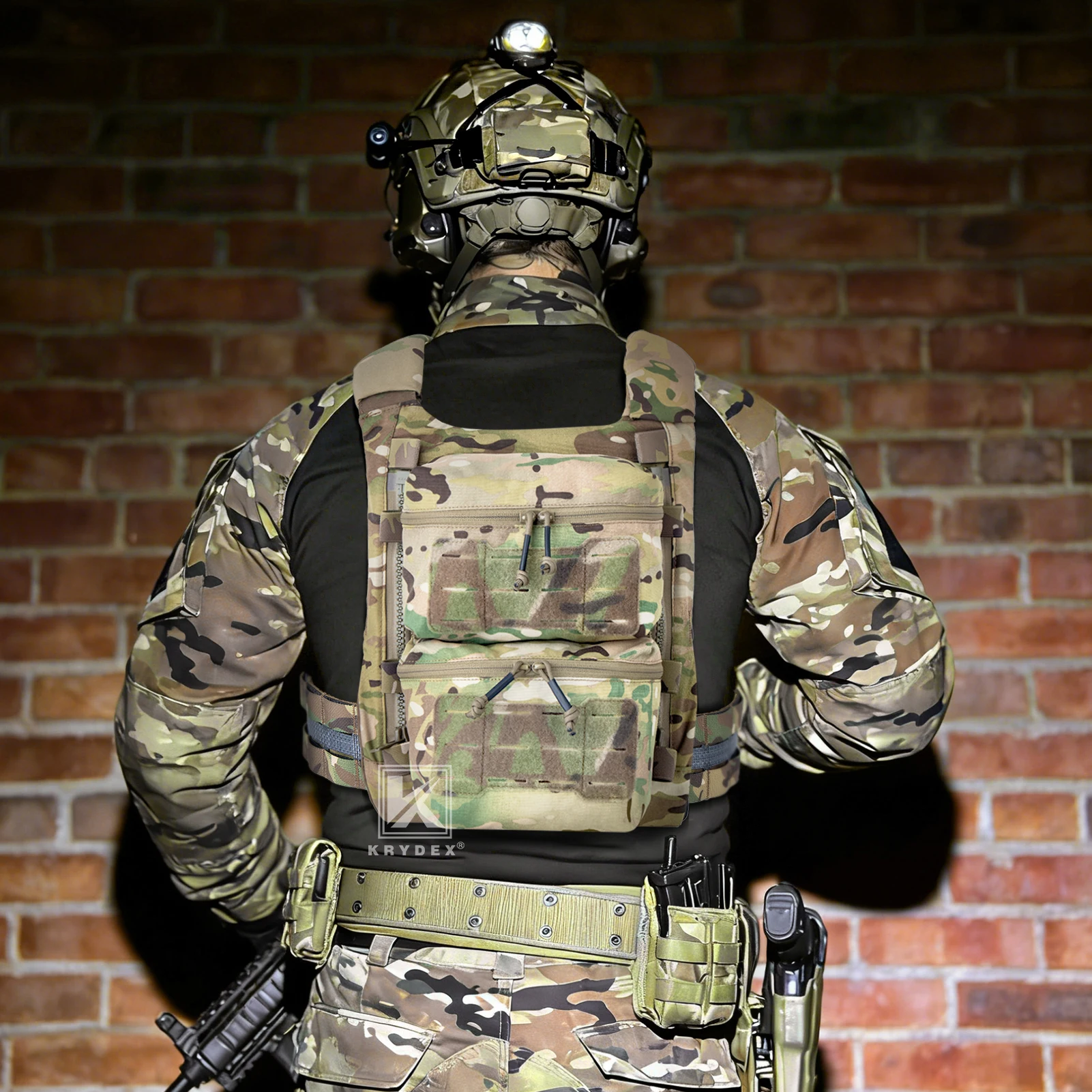 KRYDEX mochila táctica modular asalto con panel trasero y cremallera - imagen 2