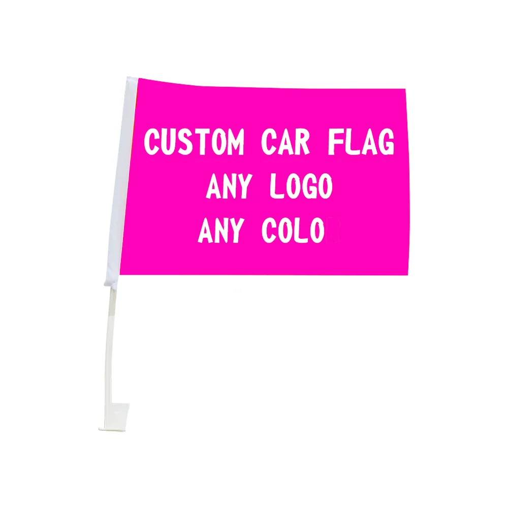 Bandera de coche mini para ventana con logotipo impreso