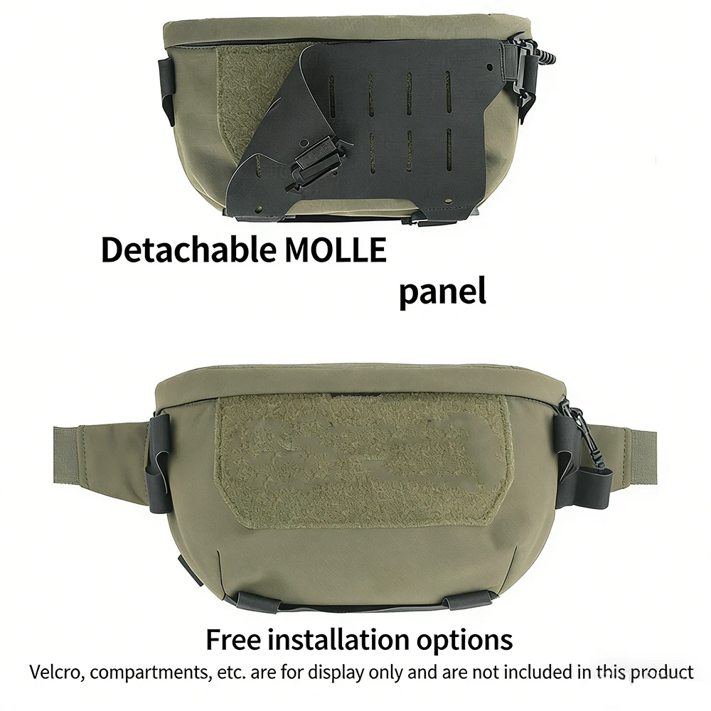 Riñonera táctica MOLLE EDC unisex, bolsa pecho multifunción ajustable - imagen 4