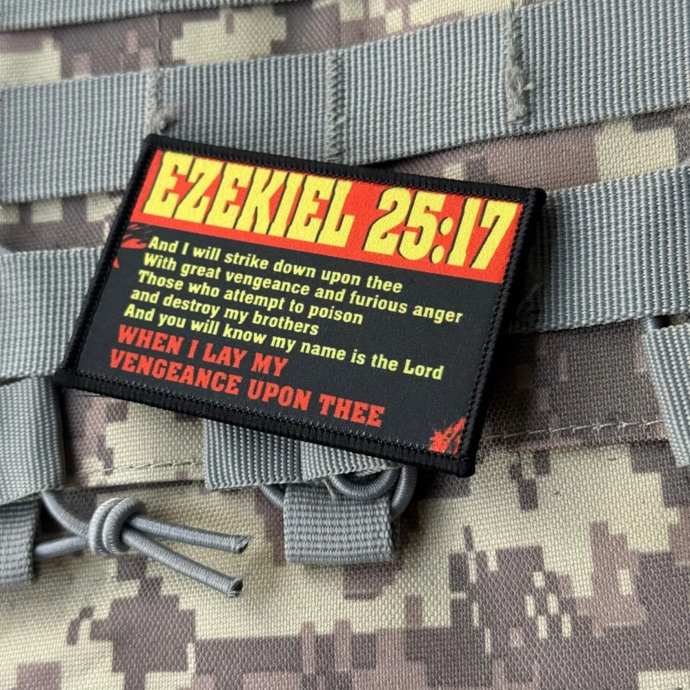 Parche táctico gancho y bucle Biblia Ezequiel insignia moral velcro - imagen 5