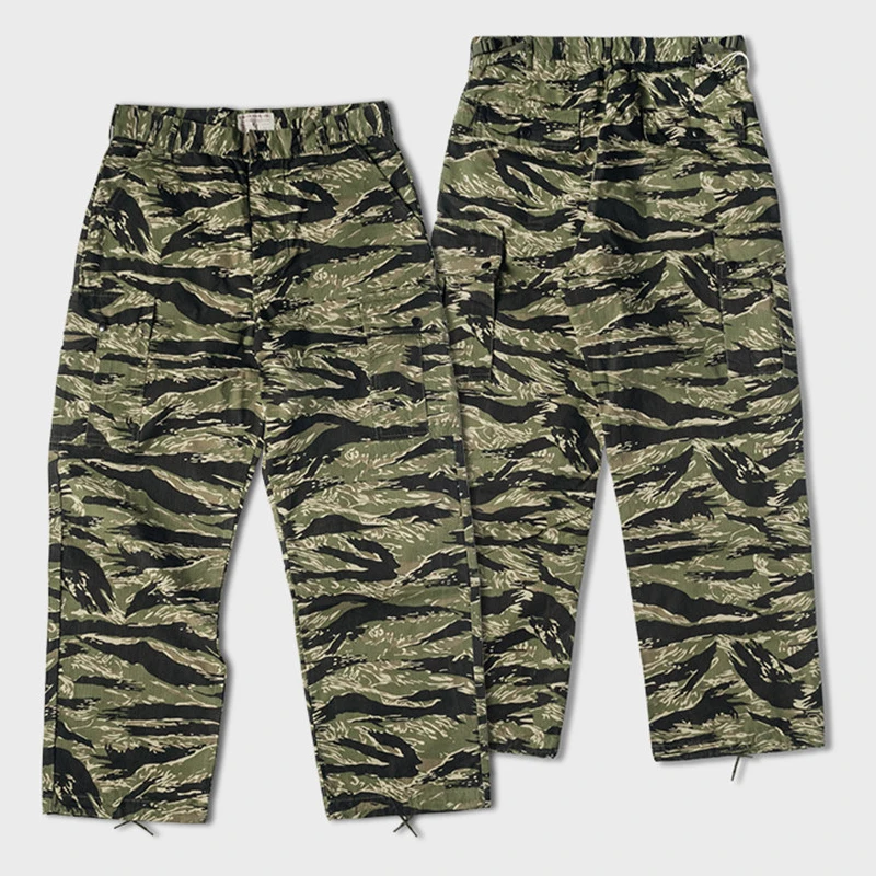 Chaqueta táctica camuflaje tigre con capucha y múltiples bolsillos - imagen 3