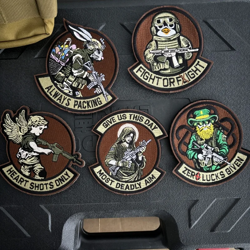 Parche táctico de moral con velcro pingüino conejo ángel militar - imagen 2