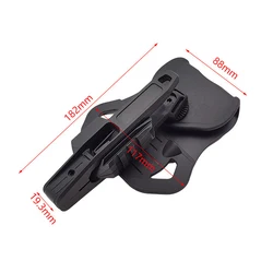Funda táctica para pistola con riel Picatinny y doble cargador