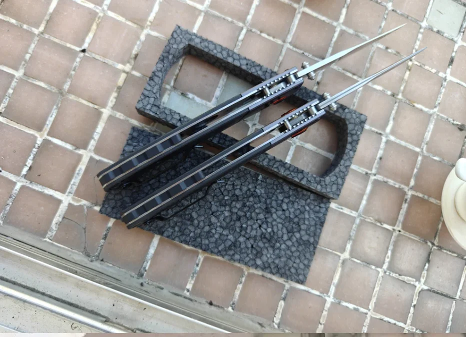 BM Cuchillo utilitario Damasco de acero para camping y trekking - imagen 2