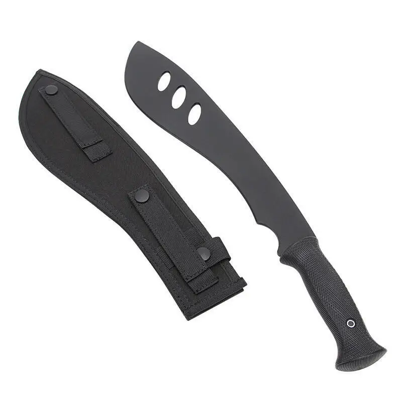 Cuchillo curvo de batalla TPR para exteriores, portátil resistente - imagen 3