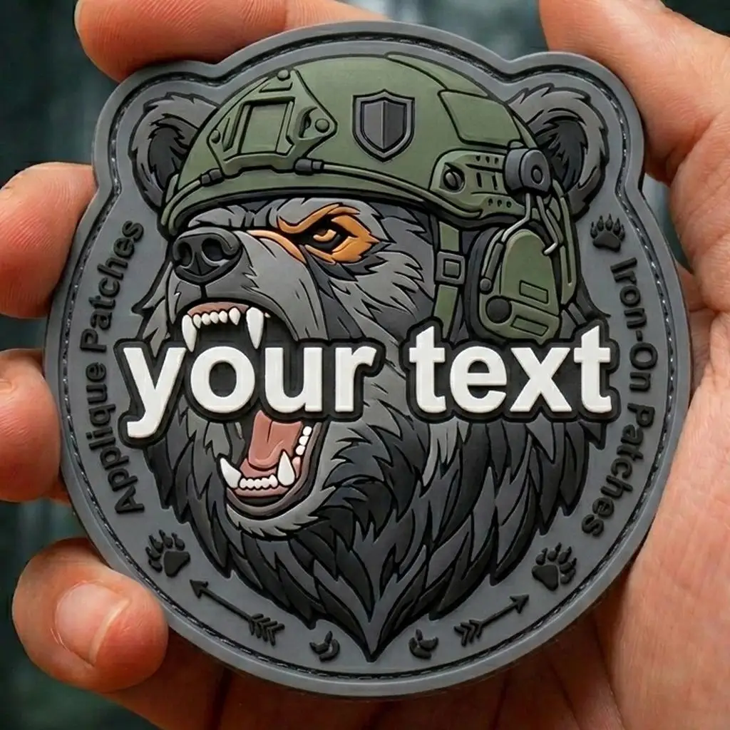 Parche táctico PVC personalizado con nombre e imagen, velcro - imagen 3