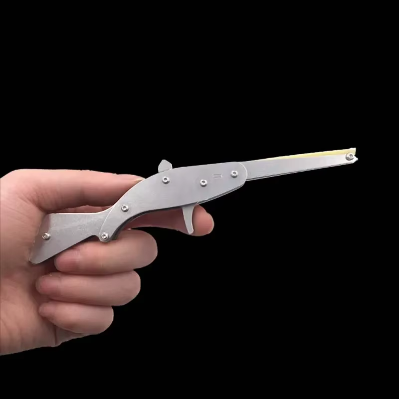 Mini llavero pistoleta de bandas elásticas – Plegable táctico training - imagen 4