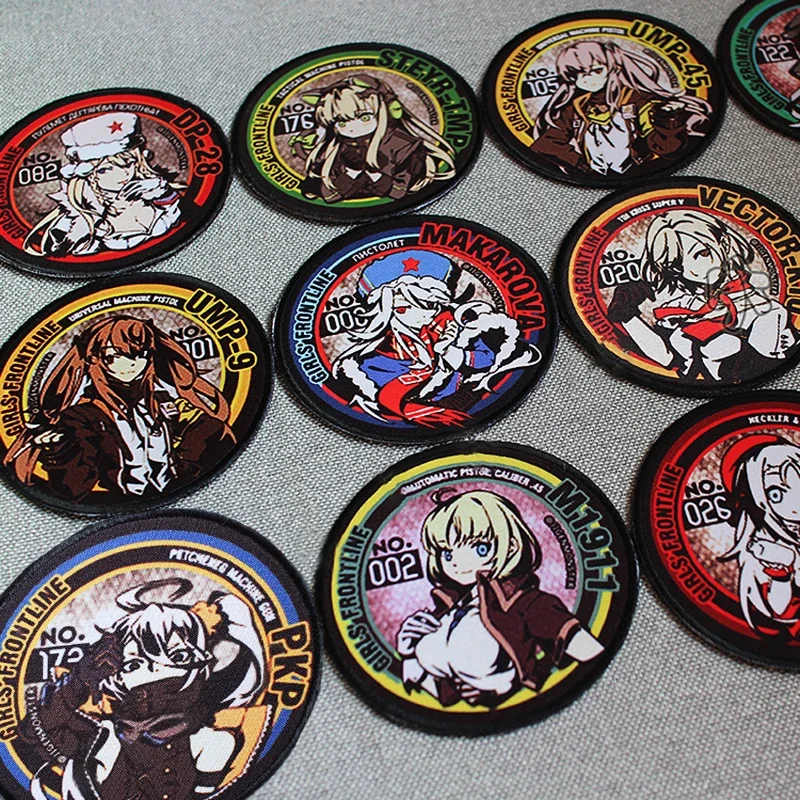 Parche bordado anime 404 Squad – Brazalete táctico MOLLE para mochila - imagen 4