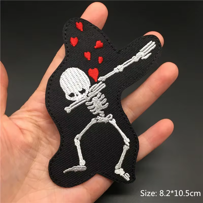 Parche táctico bordado calavera fantasma – Para mochila o chaleco - imagen 5