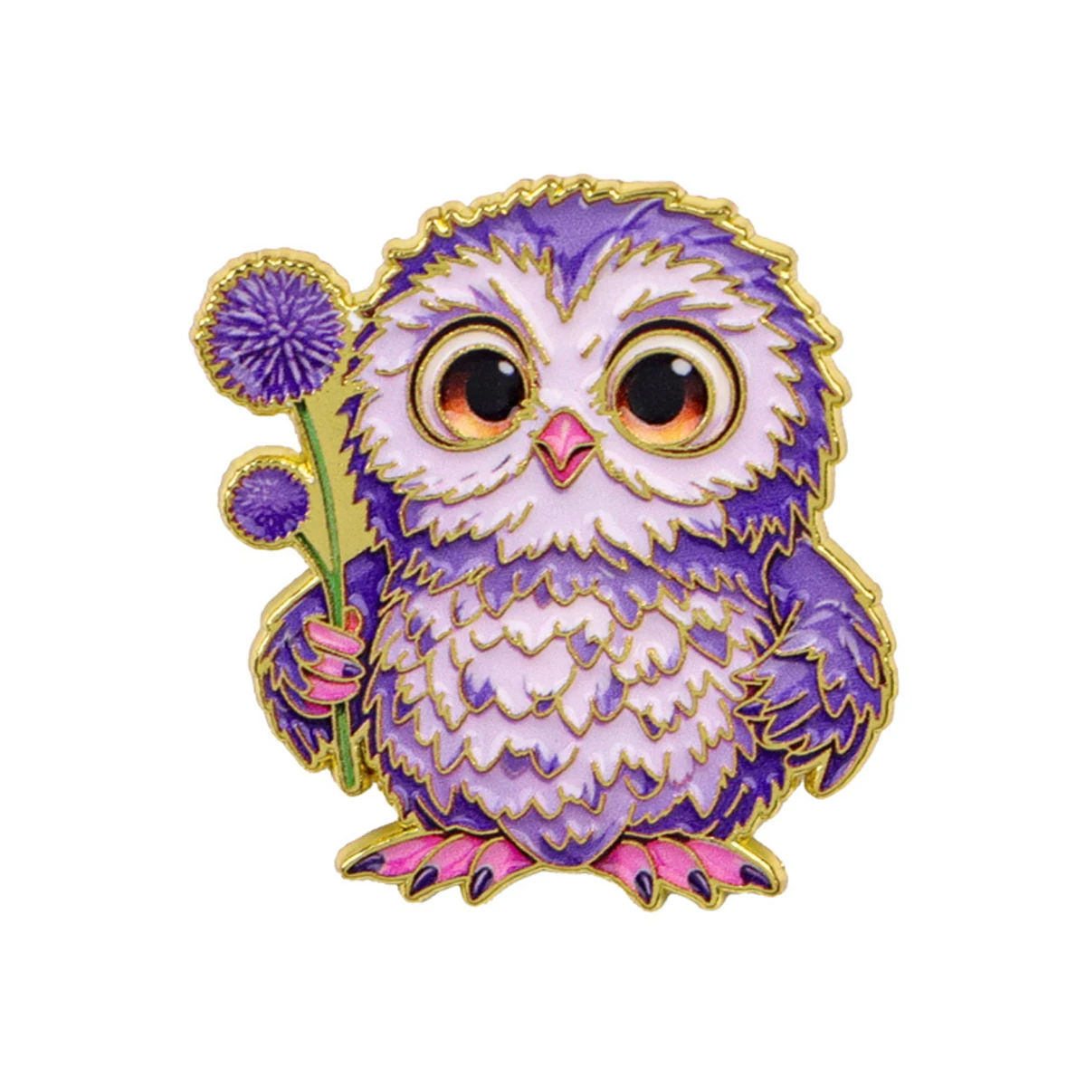 Pin de solapa de búho esmaltado en diseño de animal