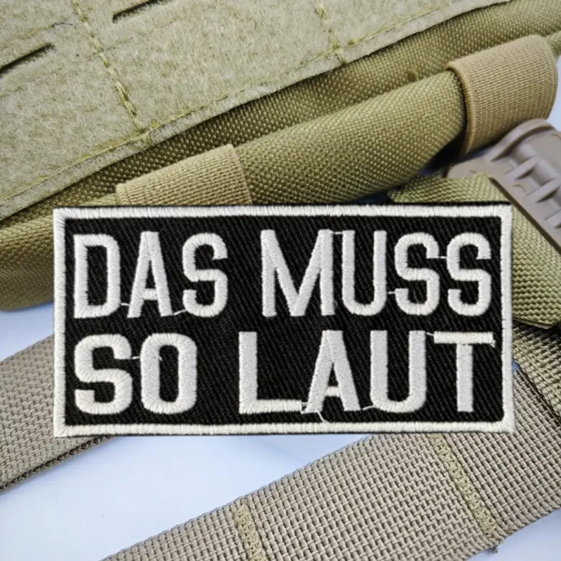 Parche táctico DAS MUSS SO LAUT – Bordado con velcro - imagen 4