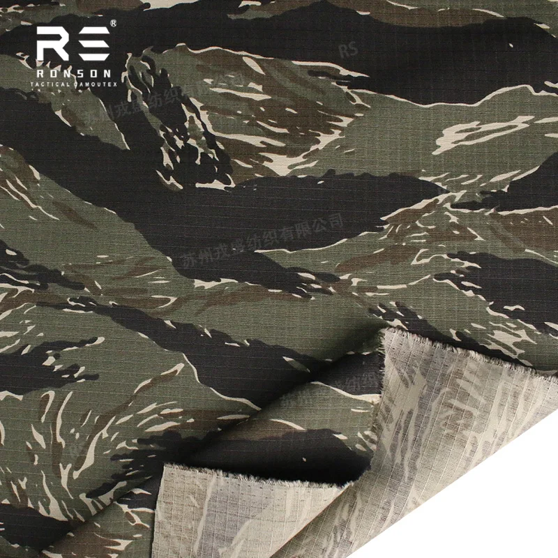 Tiger Stripe camuflaje negro ripstop duradera para táctico aire libre - imagen 4