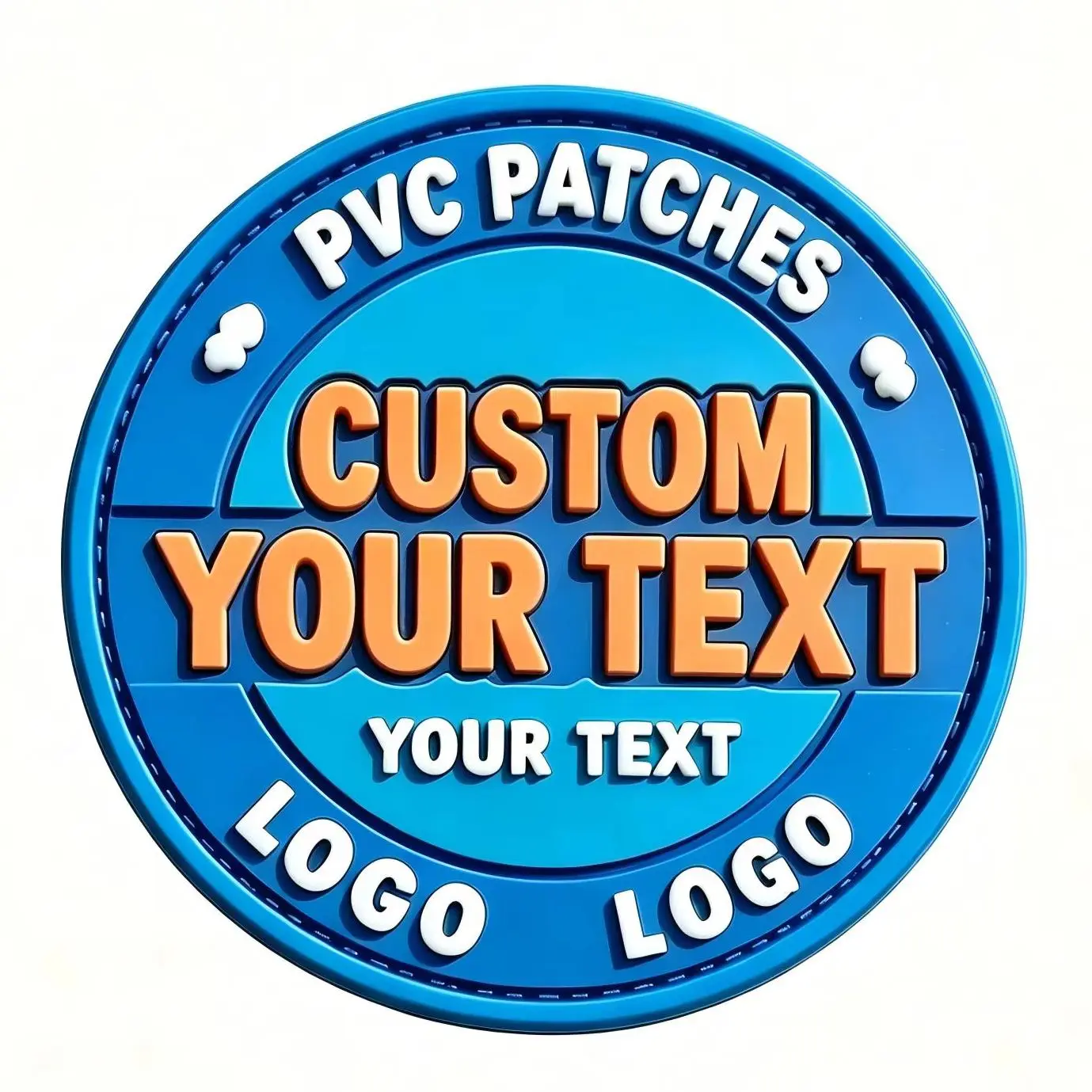 Parche táctico PVC 3D redondo personalizado con velcro suave - imagen 3