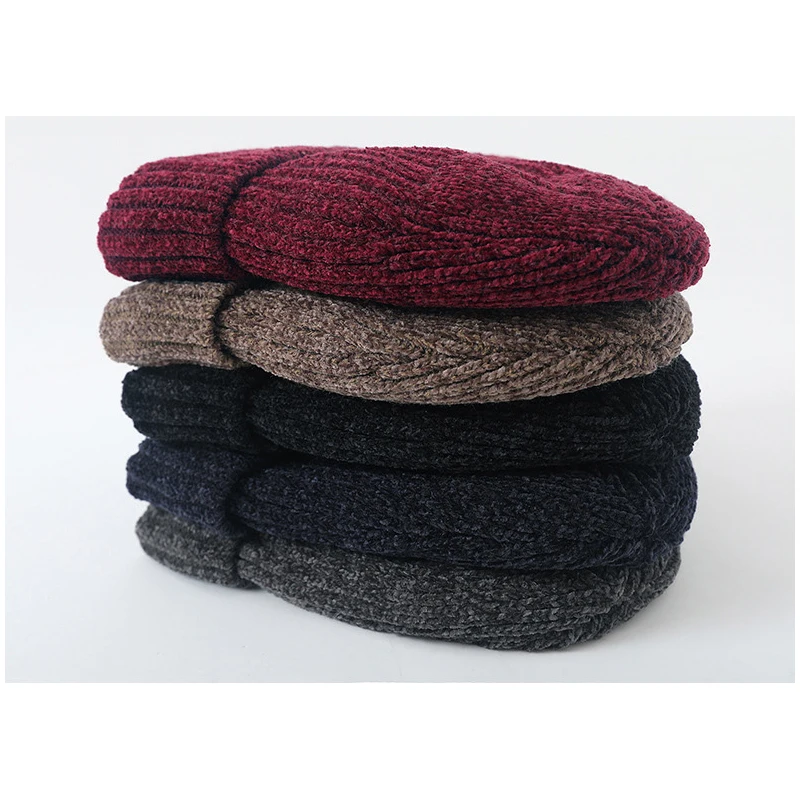 Gorro de punto táctico sin ala de felpa cálida – calavera liso - imagen 3