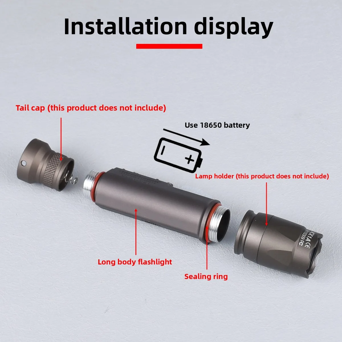 Linterna táctica de aluminio para montaje en arma – compacta LED - imagen 2