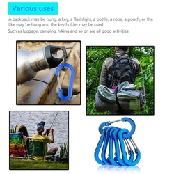 Conjunto mosquetones aleacion aluminio bloqueo mochila camping