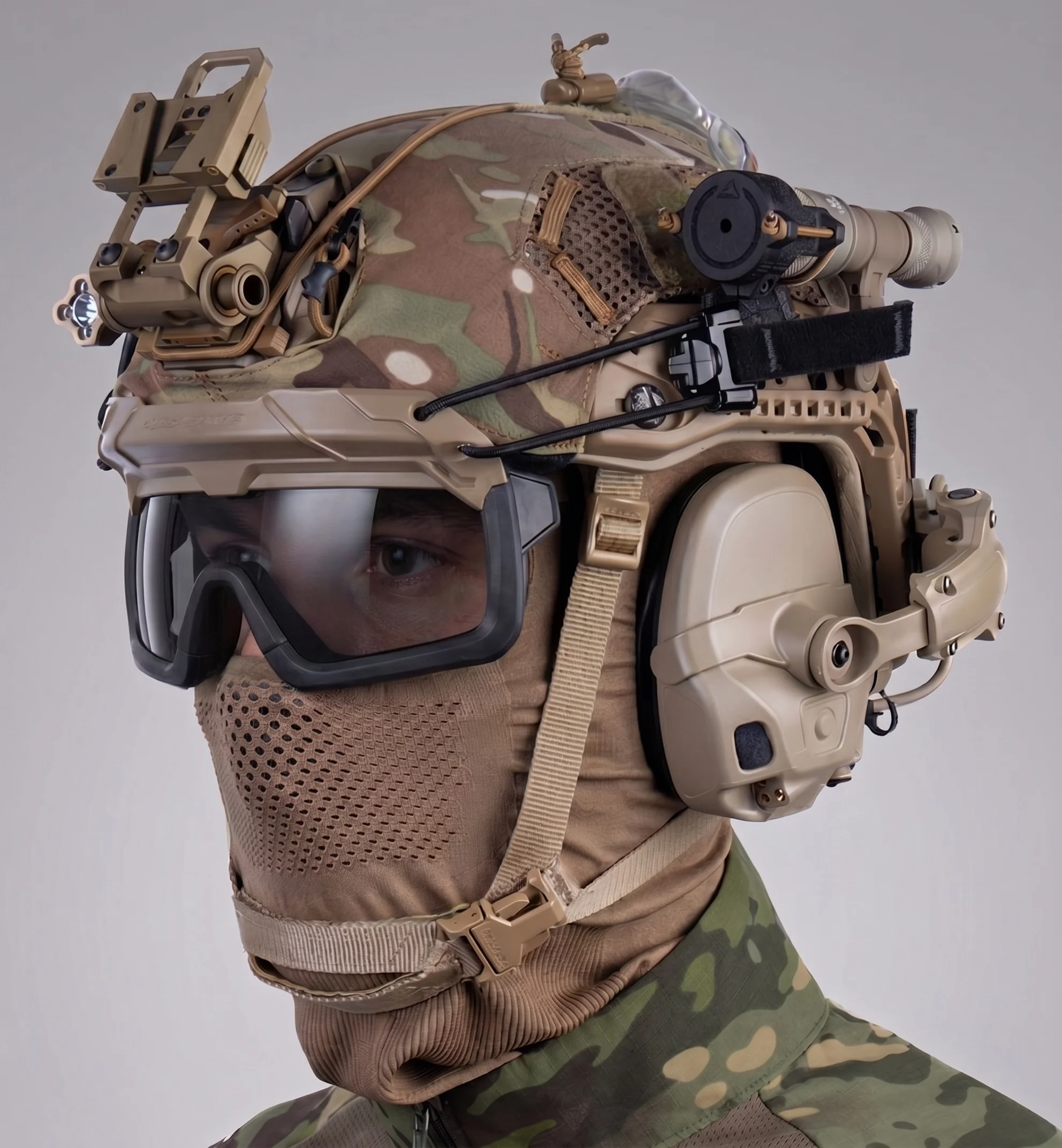 Pasamontañas táctico de malla transpirable, cubre rostro airsoft - imagen 3