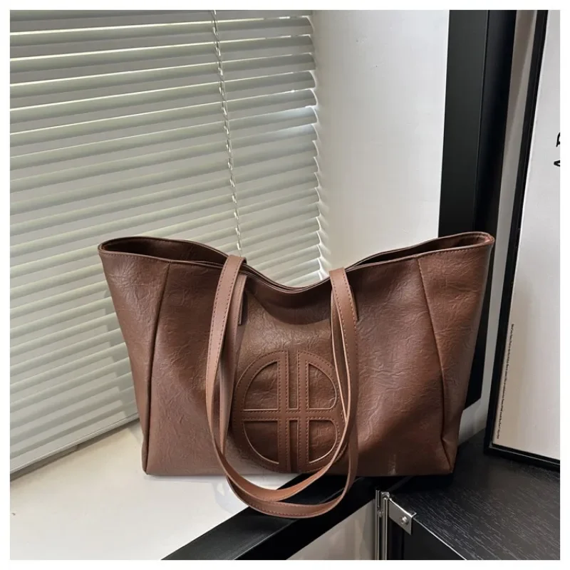 Bolso tote de hombro retro, gran capacidad, para trabajo diario - imagen 2