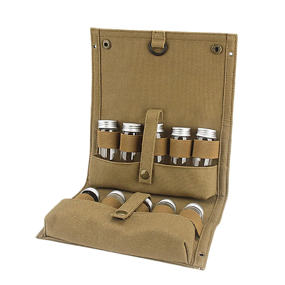 Kosibate Bolsa de especias para camping portátil - almacenamiento