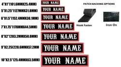 Parche táctico personalizado con nombre bordado para chaleco MOLLE