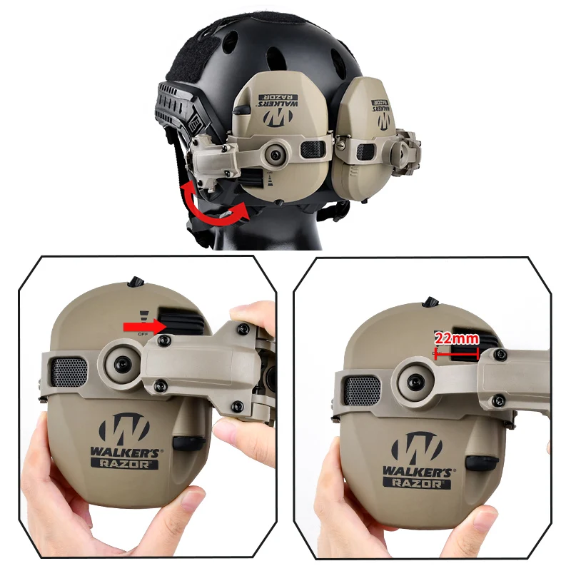WADSN auriculares tácticos cancelación de ruido para casco Wendy - imagen 3