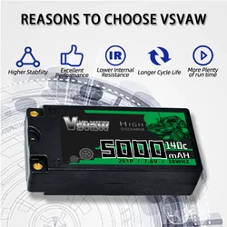 VSVAW Batería LiPo para RC con carcasa rígida y conector