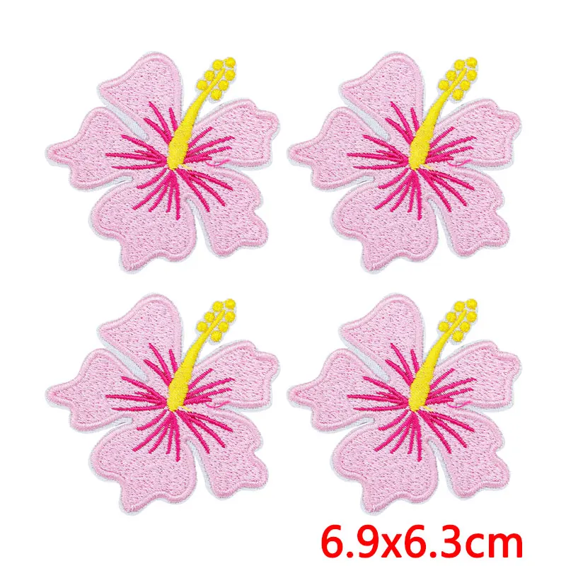 Parche bordado termoadhesivo Aloha piña, gafas, tabla surf y flores - imagen 2