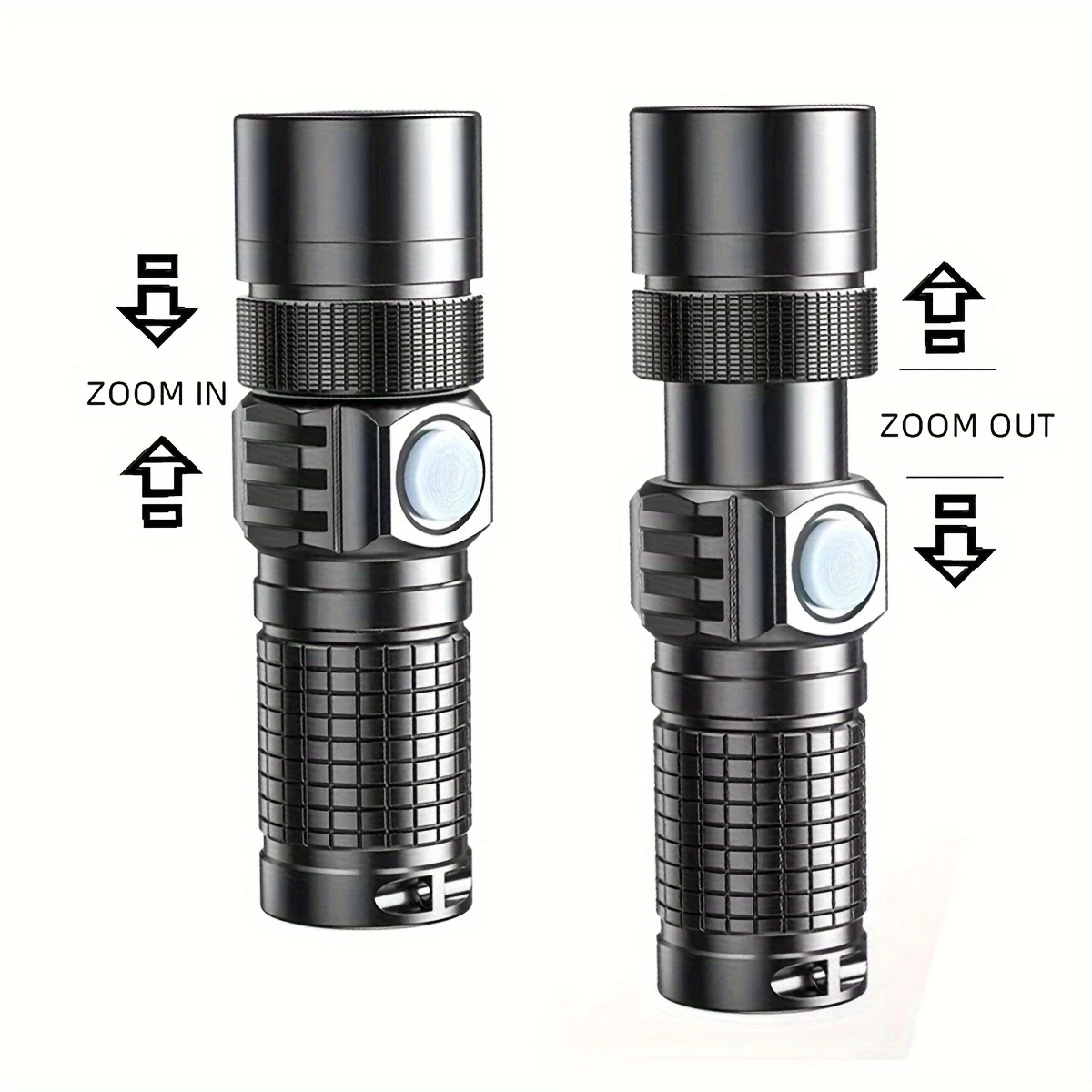 Linterna táctica LED recargable con zoom y enfoque ajustable - imagen 2
