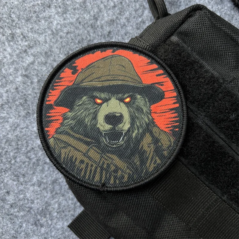 Parche morale oso táctico con velcro para ropa y mochila - imagen 4