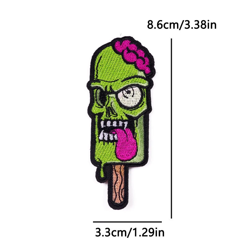 Parche termoadhesivo de terror zombis y manos de esqueleto - imagen 3