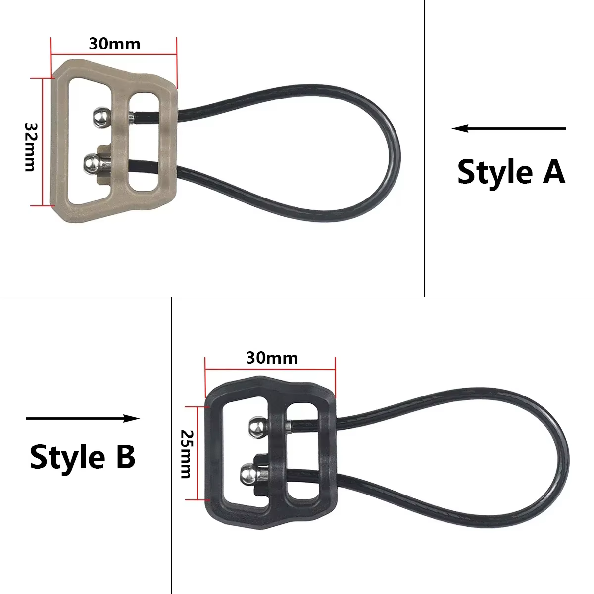 Adaptador QD giratorio 1" y 1,25" AR15 HK416 – Hebilla táctica - imagen 3