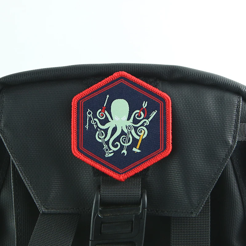 Parche táctico MOLLE pulpo bordado para chaleco y bolsa
