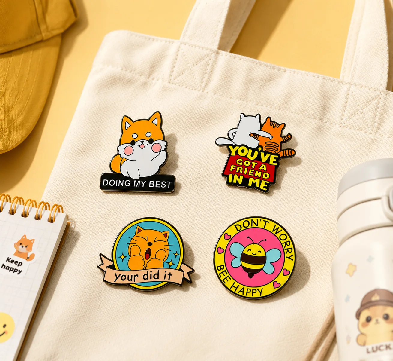 Pin de esmalte animal diseño táctico – broche metal para regalo - imagen 3
