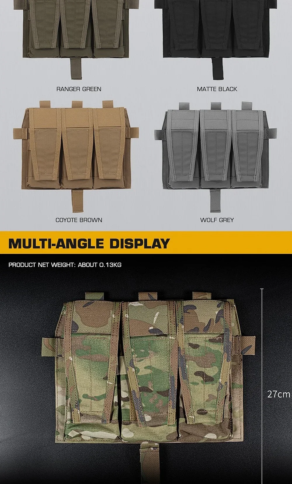 Bolsa montada en chaleco táctico compatible con AVS SPC JPC 2.0