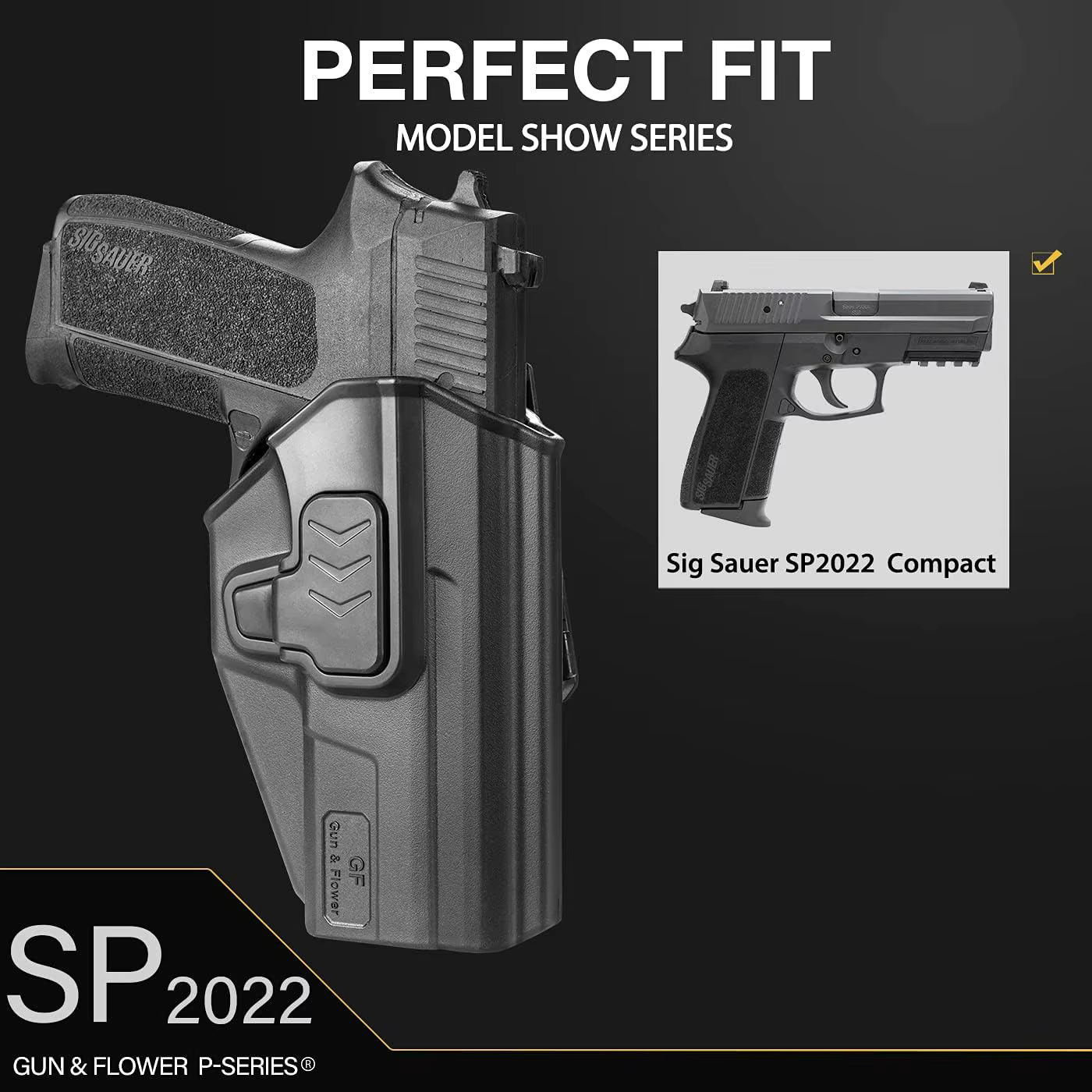 Funda táctica OWB Sig Sauer SP2022 con liberación por índice - imagen 3