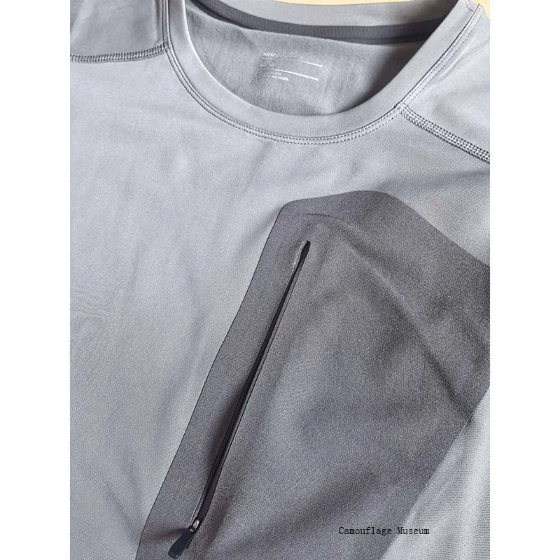 Camiseta térmica para exterior elástica, cuello redondo cálido 3D - imagen 3