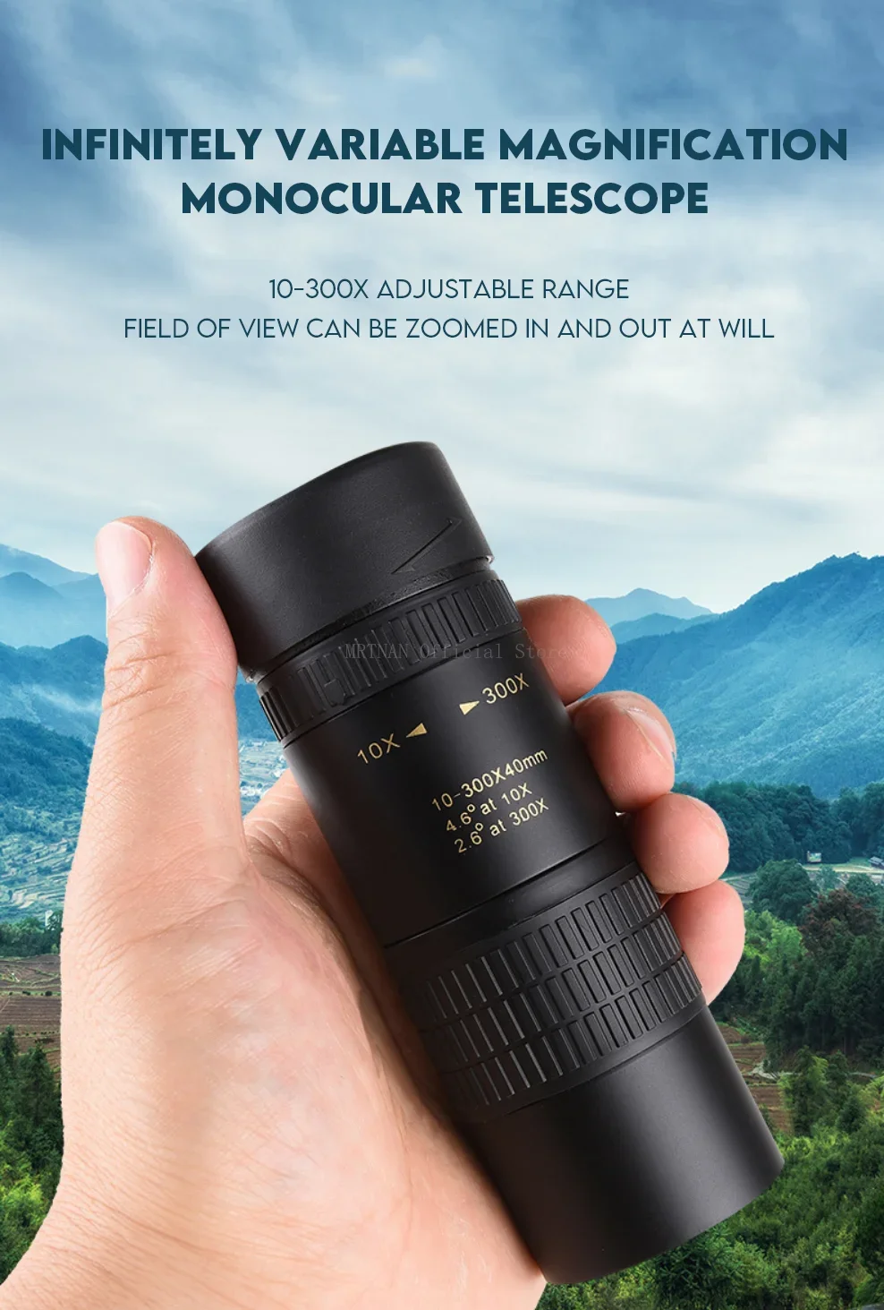 Telescopio monocular con enfoque para observar aves