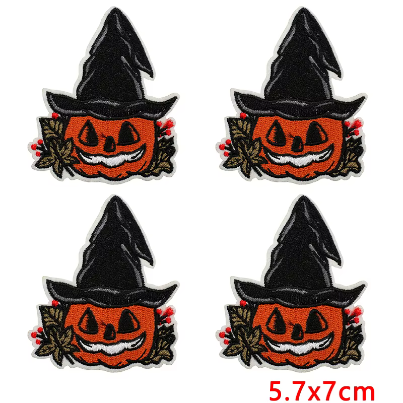 Parche táctico bordado termoadhesivo calabaza fantasma Halloween - imagen 3