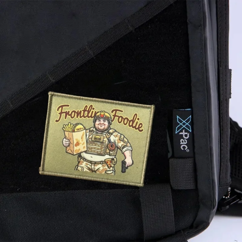 Frontline Foodie Parche táctico insignia impresa velcro gancho-bucle - imagen 3