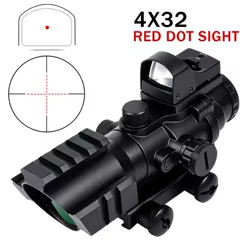 Visor Colimador 4x32 con Punto Rojo – Combo Óptico para Airsoft y Caza