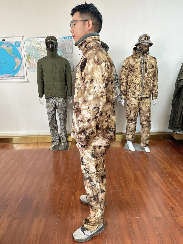 Chaqueta impermeable táctica cortaviento cálida para caza, multicapa - imagen 4