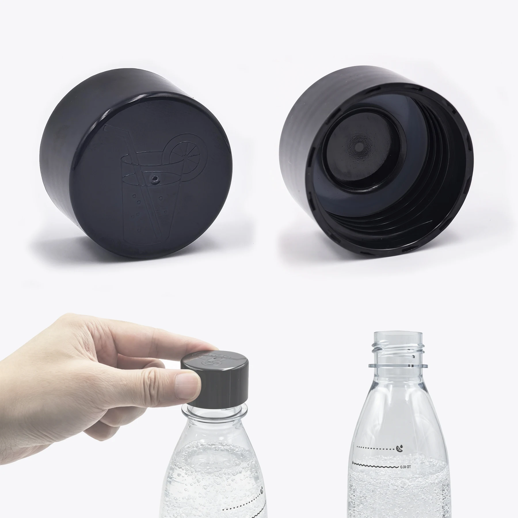 Tapas para botellas carbonatadoras de refresco con gas – Apto - imagen 4