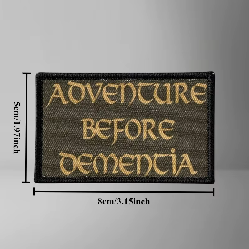 Parche táctico Adventure Before Dementia para brazalete con velcro
