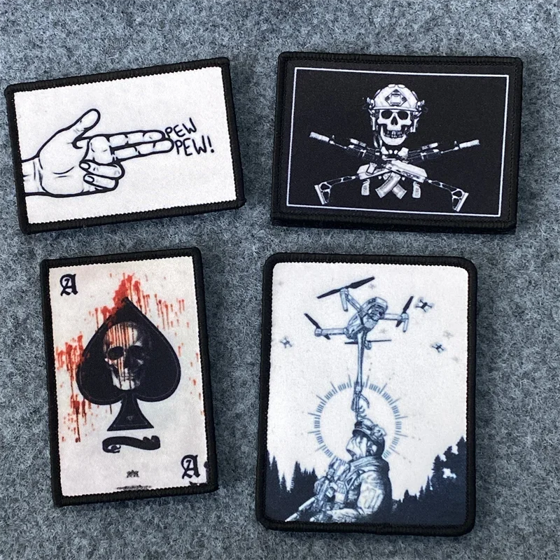 Parche táctico velcro calavera – Para chalecos y equipo MOLLE - imagen 3