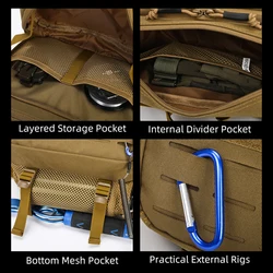Bolsa táctica multifuncional bandolera para actividades al aire libre