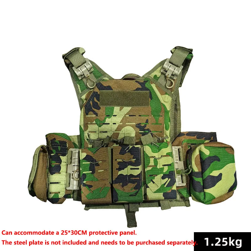 Portaplacas MOLLE liberación rápida con bolsas cargadores y utilitaria - imagen 3