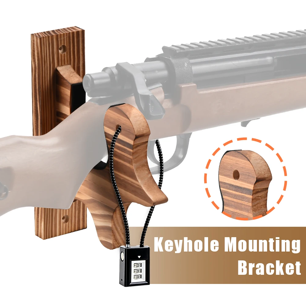 Soporte de pared para rifles y escopetas con ganchos acolchados - imagen 3